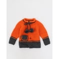 thumbnail image 2 of Woonie Handmade Full Sleeves Pocket Detailing Draw String Sweater-Orange, 2 of 4