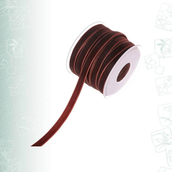 OUNONA Coffee Plush Ribbon for Wrapping Gifts and Crafts Made of Durable Fabric 20 Yards