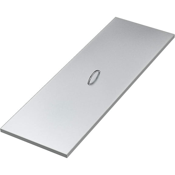 Zzistar 51" x 17" Stainless Steel Fire Pit Cover Fits -Silver