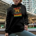 thumbnail image 2 of Vintage Built 75 Years Ago, All Parts Original - 75th Birthday, Black Hooded Sweatshirt or Hoodie, Small, 2 of 5