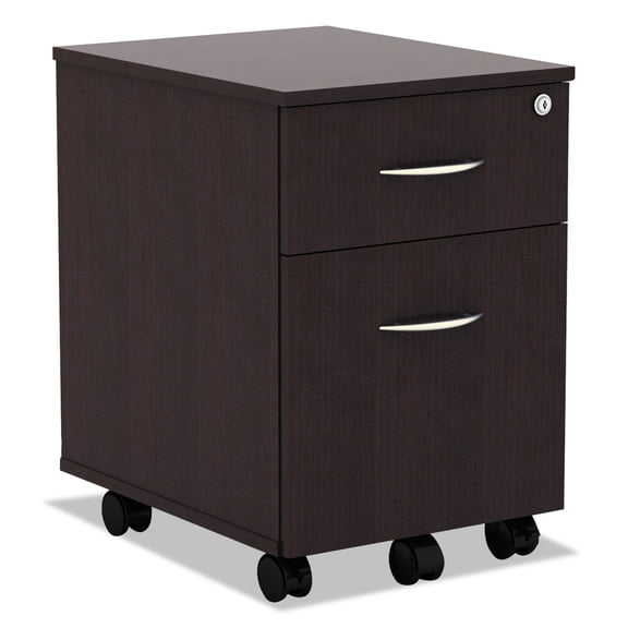 Alera Valencia Series Mobile File Pedestal 15.88w x 19.13d x 22.88h Espresso