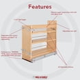 thumbnail image 4 of Rev-A-Shelf 448-BDDSC-8C 8" Door/Drawer Base Soft-Close Cabinet Organizer, 4 of 7