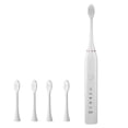 thumbnail image 2 of Xihbxyly Almacén de liquidación Cepillo de dientes potente para adultos con temporizador, 5 modos, cargador USB, cepillos de dientes recargables, juego de cabezales de repuesto, 2 of 3