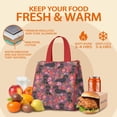 thumbnail image 5 of Dachshund Dog and Flower Floral Insulated Lunch Bag for Women & Adults,Large Portable Soft Cooler Lunch Bag,Thermal Food Storage Tote with Pearl Cotton,8.66L,8.75x5.75x9.5 Inch, 5 of 6