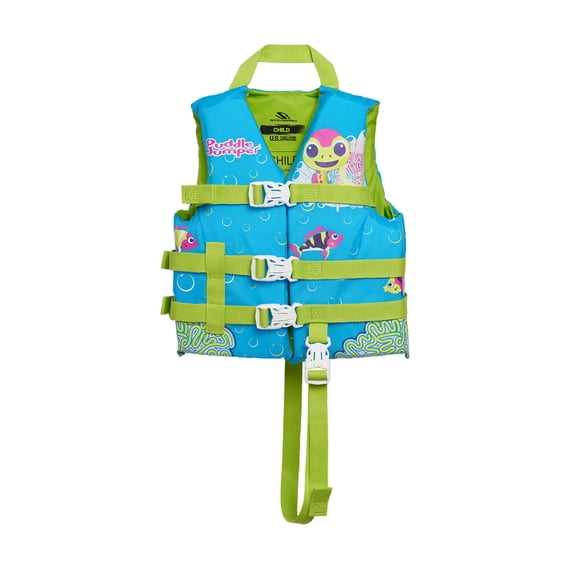 Stearns® Original Puddle Jumper® Swim Shifters® Child Life Jacket (30-50 LB), Turtle Blue