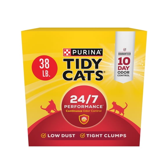 Purina Tidy Cats Clumping Cat Litter, 24/7 Performance Multi Cat Litter, 38 lb. Box