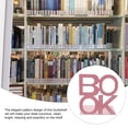 thumbnail image 2 of 2 Pcs Book End Metal Bookend Study Room Decoration 14x13x12.5cm Pink, 2 of 8