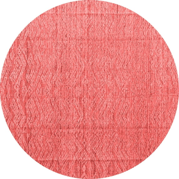 Ahgly Company Indoor Round Abstract Red Modern Area Rugs, 4' Round