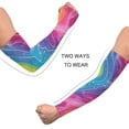 thumbnail image 4 of ALAZA Rainbow Illustration UV Sun Protection Arm Sleeves UPF 50+ Compression Cooling Sleeve 1 Pair, 4 of 7