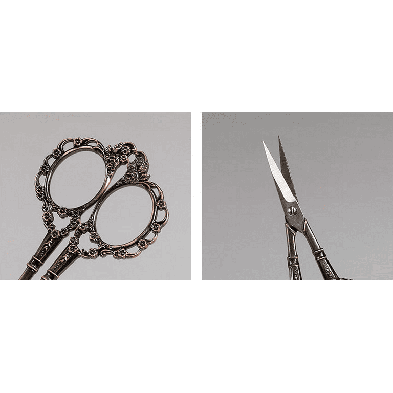 Antique Style Copper Embroidery Scissors, Small Pretty Scissors for Sewing  Kit, Gift for Cross Stitch Friend, Quilting & Needlework Supplies 