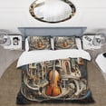 thumbnail image 2 of Designart "Surrealism Surreal Music Euphony" Surrealism Bedding Covert Set - Transitional Multi-Color Abstract Bed Set With 2 Shams, 2 of 6