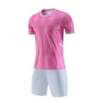 thumbnail image 2 of HOMADLES 2PC Gym Outfits for Teen Boys Crewneck Breathablle Tee and Athletic Shorts Outfits Hot Pink 12 T, 2 of 4