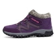 thumbnail image 3 of Zapatos de senderismo casuales de invierno Felpa Mujeres Hombres Tobillo Botas de nieve Zapatos de deporte (Púrpura 37) Likrtyny Tenis De Mujer Tenis De Hombre, 3 of 8