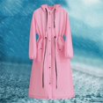 thumbnail image 4 of Women's Long Raincoat Adult Full Body Rain Gear For Cycling Heavy Rain Poncho Lightweight Jacket with Hood Women Womens Nylon Jacket with Hood Reflective Purse plus Windbreaker 2x Jacket Hooded Warm, 4 of 6