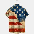 thumbnail image 4 of GERsome 4th of July Shirts for Men American Flag Graphic Patriotic Button Down Short Sleeve Shirts Summer Holiday Beach Shirts S-3XL, 4 of 5