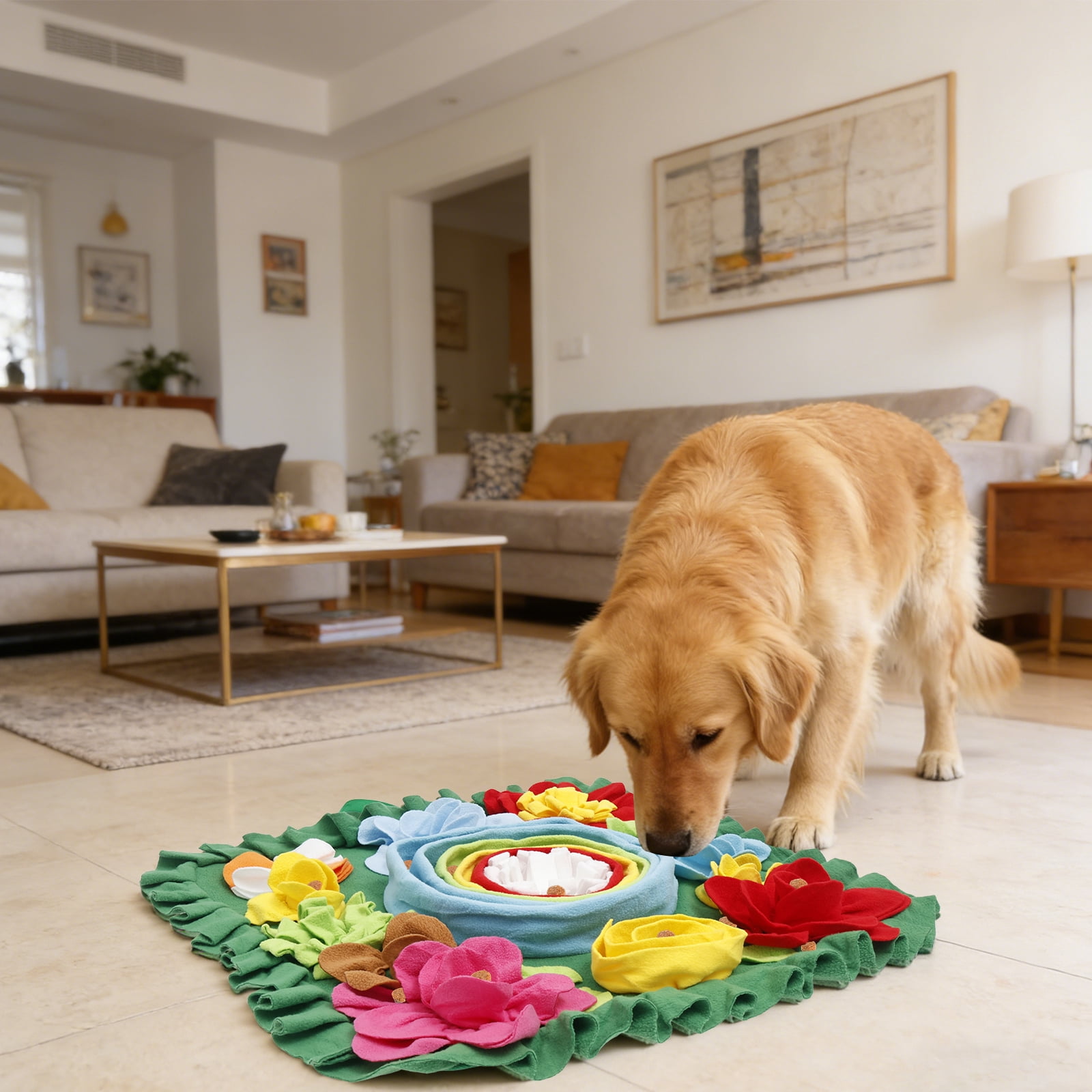 Snuffle Mat Interactive Dog Toy to Keep Them Busy | Puppy Puzzle Slow Feeder Treat | Dog Lick Mat Enhancement for Training and Stress Relief
