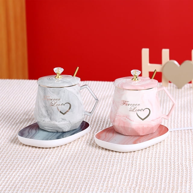 Sentmoon Ceramic Mug with 55 Degree Constant Temperature Heating Function, Suitable for Keeping Beverages Warm. Designed as a Small Gift for Business Events, Office Use