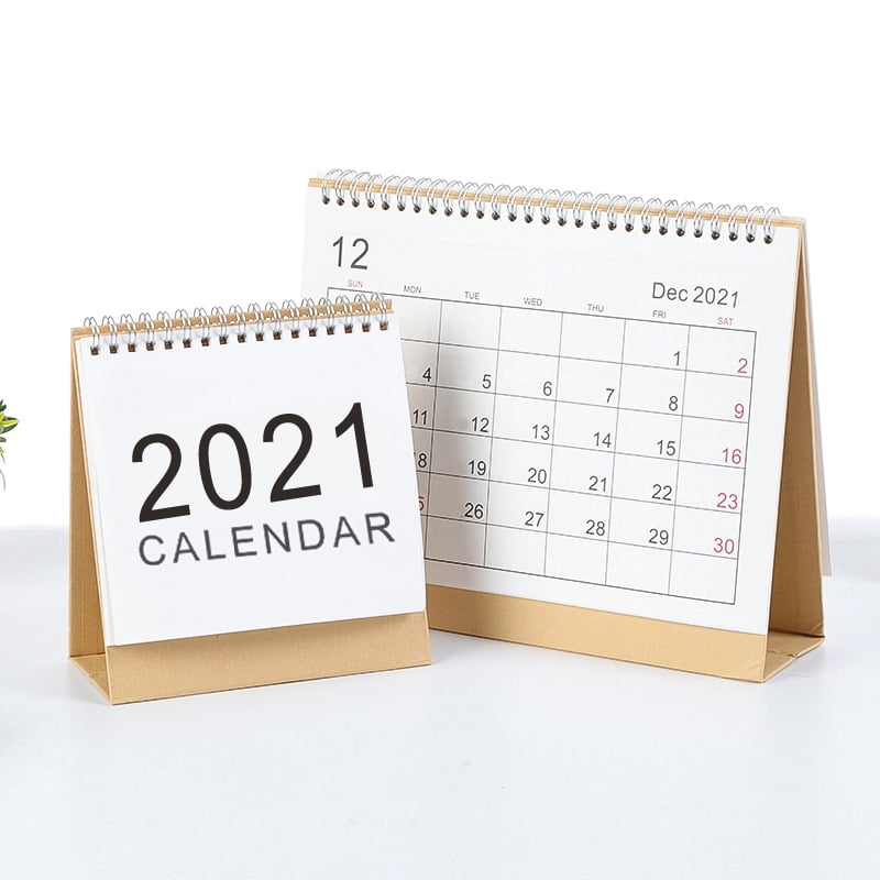 Innovative Flip Calendar Desk Decorative Calendar Simplicity Coil Easy Storage and Space-Saving Funarrow Mini 2020 Desk Calendar Suitable for Home School Office 