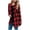 Red, variant on Lightweight Cardigans for Women Long Sleeve Jacket Plaid Fall Fashion Checkered Coat Top Casual Womens Cardigan White M