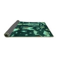 thumbnail image 2 of Ahgly Company Indoor Rectangle Oriental Turquoise Blue Modern Area Rugs, 3' x 5', 2 of 4
