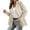Beige, variant on CILENON Women's Fashion Women's Fall Winter Solid Color Jacket Suit Corduroy Cardigan Jacket (Navy Blue,S)