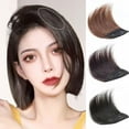 thumbnail image 2 of Human Real Hair side Volume Up Wig Piece Hairpiece Clip on X7Z2, 2 of 8