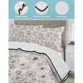 thumbnail image 4 of Quilts Queen Size Bedding Set, Farmhouse Flowers Lightweight Quilted Comforter, Vintage Country Botanical Florals Soft Reversible Bedspread Coverlet with Pillow Covers for All Season, 90" x 96", 4 of 7