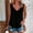 #064-Black, variant on TaTaai Solid Color Women Tank Top Palace Lock Wave Edge Sleeveless Irregular V Neck Breathable Non See-through Machine Washable No Fading Casual Fashion Daily Top Gift