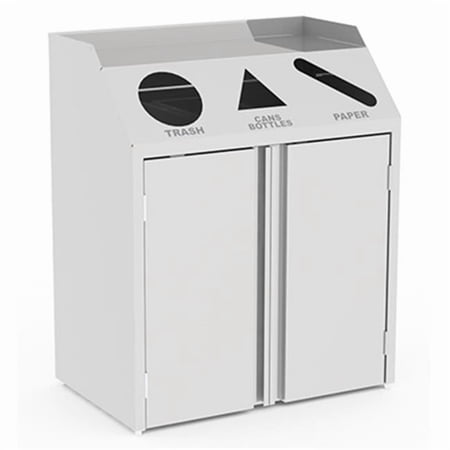 Lakeside 4315 Waste And Recyling Stations Stainless Steel