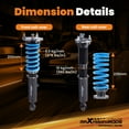 thumbnail image 4 of maXpeedingrods Coilover for Lexus IS250 / IS350 Sedan RWD 2014-2016, 24 Levels Damping Adjustable Coilovers Suspension Kit Strut, Coil Spring Shock Absorber Struts, T6 Upgraded Lowering Kits Blue, 4 of 9