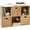 Light Oak, variant on 9-Cube Storage Organizer, 11in Shelf Opening, Bookcase, Display Shelf, Customizable w/ 3 Removable Back Panels - Black