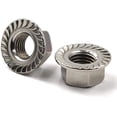 thumbnail image 1 of Tuercas de seguridad con brida hexagonal de acero inoxidable M16 304 (paquete de 5), 1 of 2