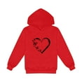 thumbnail image 5 of Ymyiu Hoodies for Kids Cute Graphic Hoodies Hooded Sweatshirts for Teen Girls Lightweight Pullover Tops 4T 5T(Red, 4-5 Years), 5 of 6