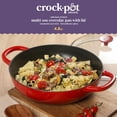 thumbnail image 2 of Everyday Pan Crock-Pot Artisan, hierro fundido, 4,8 L, con tapa, color rojo, 2 of 5