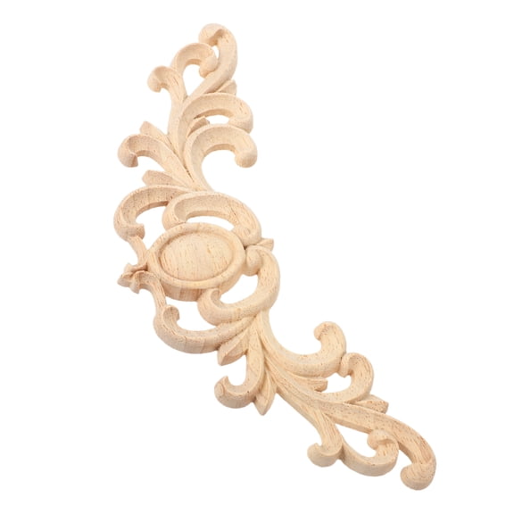 Masteelf Elegant Khaki Wood Appliques for Furniture with Carved Design and Easy Installation 12x12 Inches
