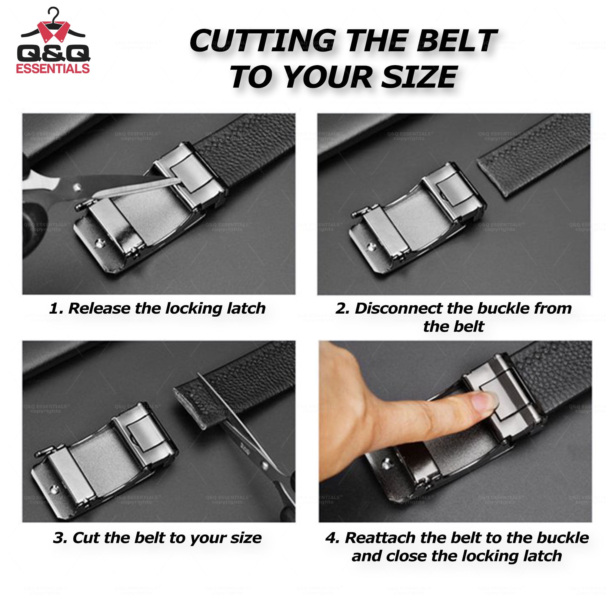 Men's Ratchet Belt - Microfiber, No Holes, Adjustable 1.5" Strap, Trim To Fit Up To 50" Waist, Casual & Dress