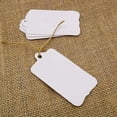 thumbnail image 3 of 100 PCS White Card Paper Rectangular Shape Tags Bonbonniere Wedding Favor Hang Tag with Free Natural Jute Twine, 3 of 4