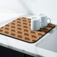 thumbnail image 3 of Highland Cow Coffee Mat - Absorbent Non-Slip Kitchen Counter Mat with Cow Print Design, Multi-Functional for Coffee & Pet Bowls, 3 of 5
