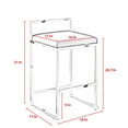 thumbnail image 7 of Inspired Home Tevin  Gold Base Upholstered  Counter Stool, (sets of 2), Grey, 7 of 7