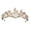 Golden, variant on Shiny Noble Elegant Wedding Crown Delicate Flower Leaves Shape Bride Hair Crown Headband Hair Accessories