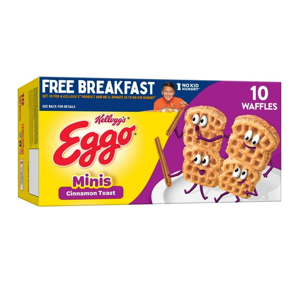 Eggo Cinnamon Toast Frozen Mini Waffles, 10.75 oz, 40 Count (Frozen