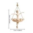 thumbnail image 4 of Ballerina Hanging Flower Pot, Whimsical Dancer Design with Sculpted Pose, Decorative Hanging Garden Container for Flowers, Vines, Herbs, Patio, Balcony, Porch, Living Room, Garden Decor, 5.91in, 4 of 10