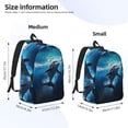 thumbnail image 3 of KLL Ice Blue Ocean Cute Dolphin Print Travel Laptop Backpack - College Backpack Business Work Bag Nurse Bag Casual Daypack for Weekender Business Hiking -Small, 3 of 6