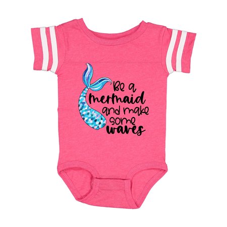 

Inktastic Be a Mermaid and Make Some Waves with Blue Mermaid Tale Gift Baby Boy or Baby Girl Bodysuit