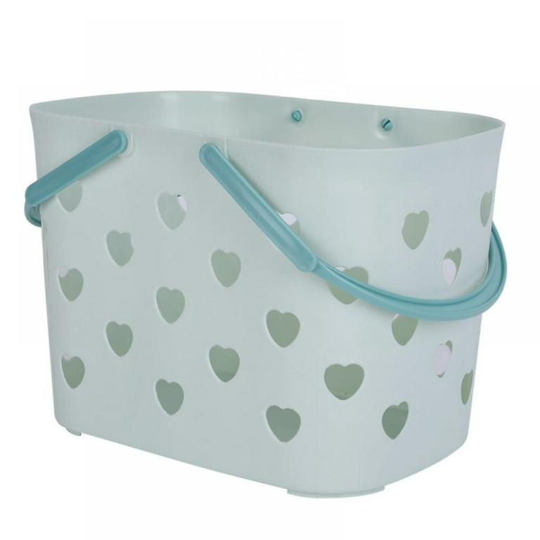 Prekrasen Shower Caddy Basket, Portable Shower Tote, Plastic Organizer Storage Basket with Handle Drainage Toiletry Bag Bin Box for Bathroom, College Dorm Room