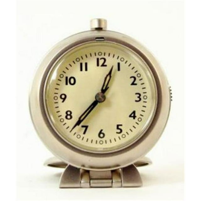 Kirch B4738TA 2.5 in. Diameter Metal Travel Alarm Clock