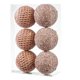 thumbnail image 3 of Juego de 6/12 adornos para árbol de Navidad de 8 cm para fiestas, bodas, regalos de Año Nuevo, adornos para árbol de Navidad de color rosa, 3 of 5