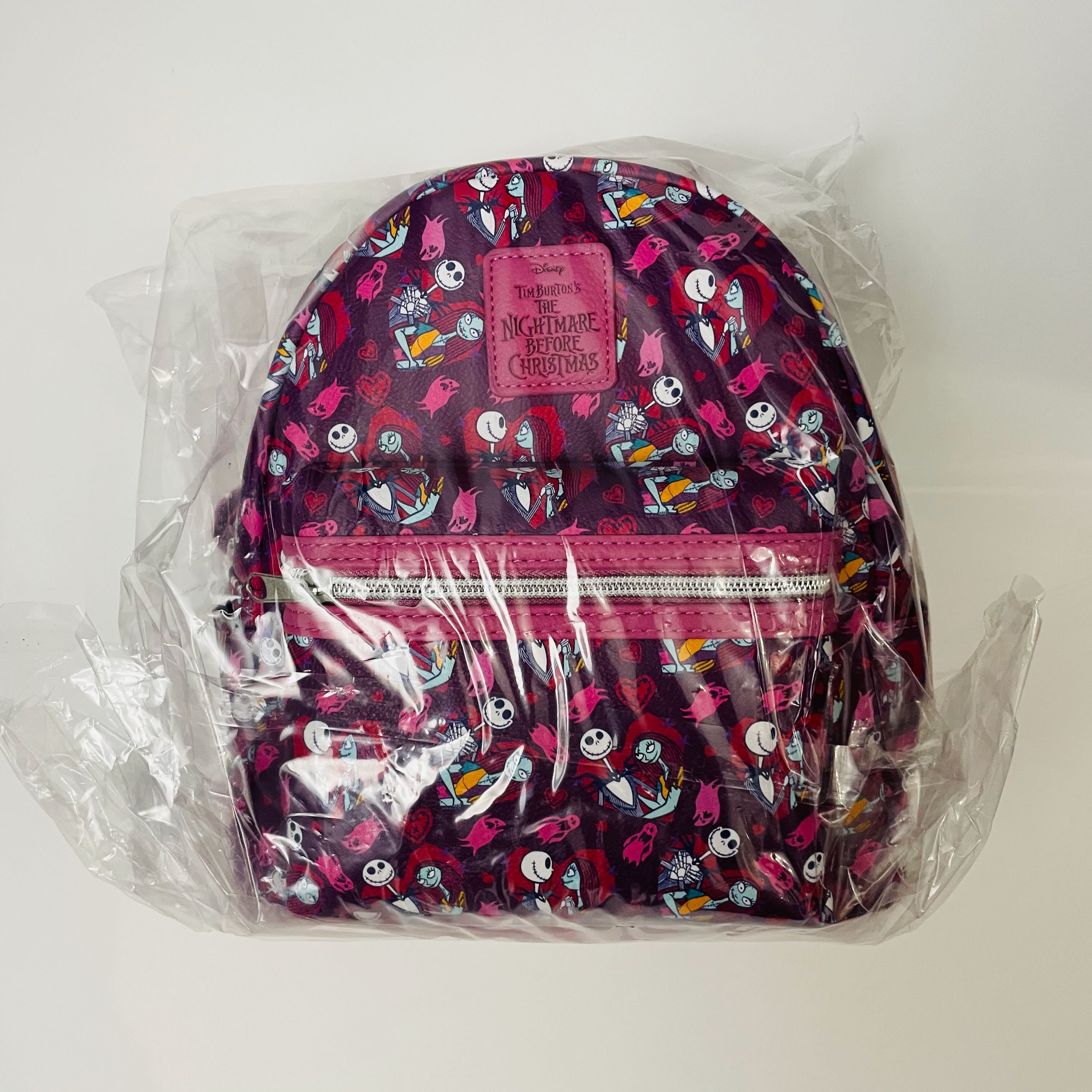 Loungefly Disney The Nightmare Before Christmas Jack & Sally Heart Mini Backpack Disney Loungefly Disney The Nightmare Before Christmas Jack  main image 3