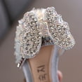 thumbnail image 6 of Otqutp Pageant Flower Girls Dance Shoes Fashion Summer Girls Dance Shoes Princess Dress Performance Shoes Ribbon Pearl Rhinestone Bow Flat Solid Color Shoes, 6 of 9