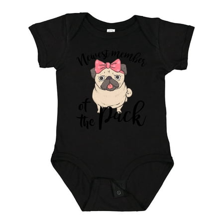 

Inktastic Pug - Newest Member of the Pack Gift Baby Girl Bodysuit